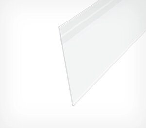 Ценникодержатель полочный самоклеящийся высотой 105 мм DBR 105, дина 1000мм, цвет белый