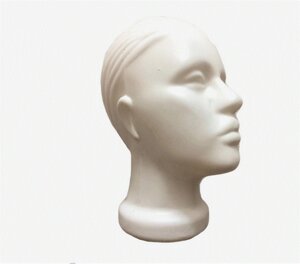 Голова женская пластиковая белый