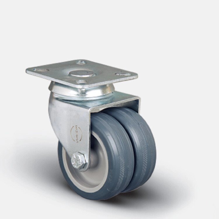 Колесо аппаратное сдвоенное поворотное 50 мм, диск-полипропилен от компании Группа компаний Проторг - фото 1