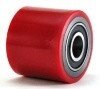 Колесо (красное) большегрузное полиуретановое без кронштейна малое для рохли 80*100мм от компании Группа компаний Проторг - фото 1