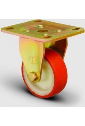 Колесо сверхмощное полиуретановое неповоротное 100 мм, диск-полиамид от компании Группа компаний Проторг - фото 1