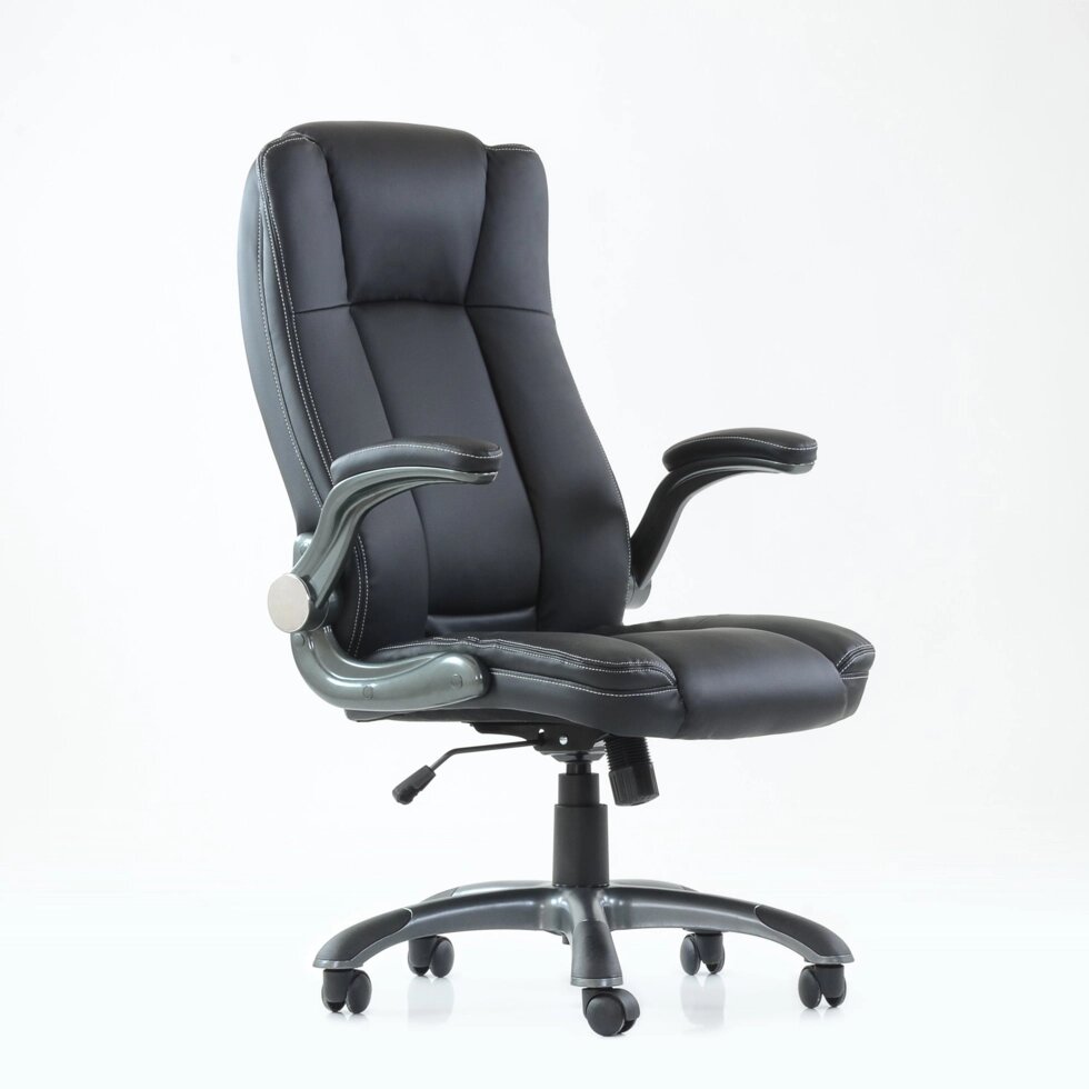 Кресло Barneo K-24 для руководителя черная кожа от компании ООО "Проторг+" - фото 1