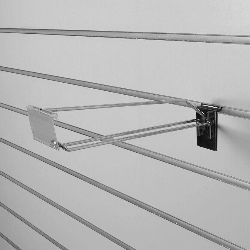 Купить Крючок одинарный для экономпанели с ценникодержателем L200 хром ...