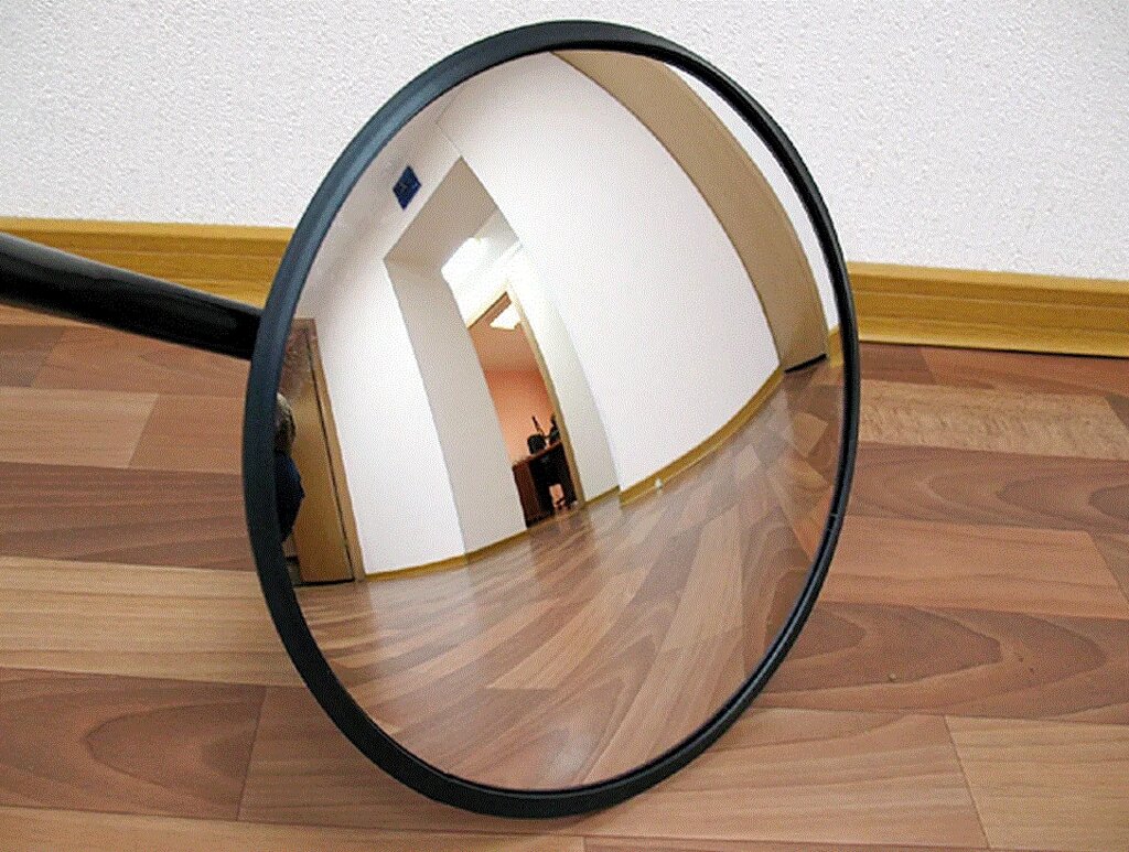 Обзорное зеркало, диаметр 430 мм, черный кант от компании Группа компаний Проторг - фото 1