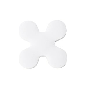 Ручка-кнопка H99, белый цветок пластик