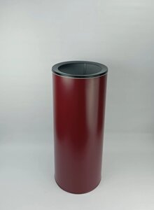 Урна из оцинкованной стали с полимерным покрытием, крышка оцинкованная сталь (черная, серая, бордо)
