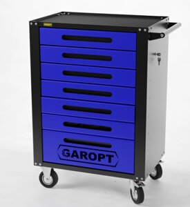 Тележка инструментальная Garopt 7 ящиков Серия "High" красная, синяя, зеленая, желтая, серая