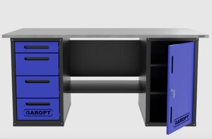 Верстак Garopt двухтумбовыи дверь/4 ящиков 1800*700 синий, желтый, красный, серый, зеленый