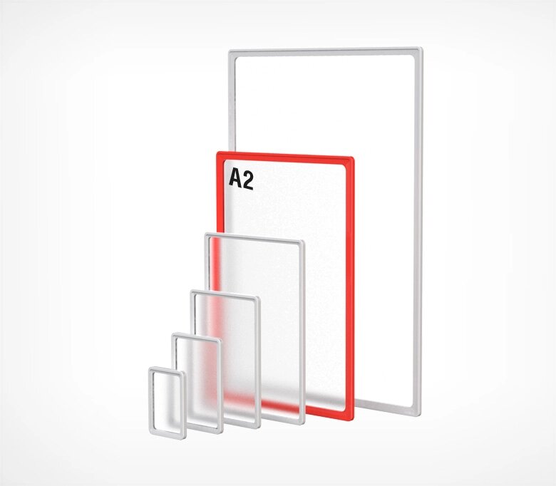 Пластиковая рамка с закругленными углами формата А2 PF-A2, цвет белый от компании Группа компаний Проторг - фото 1