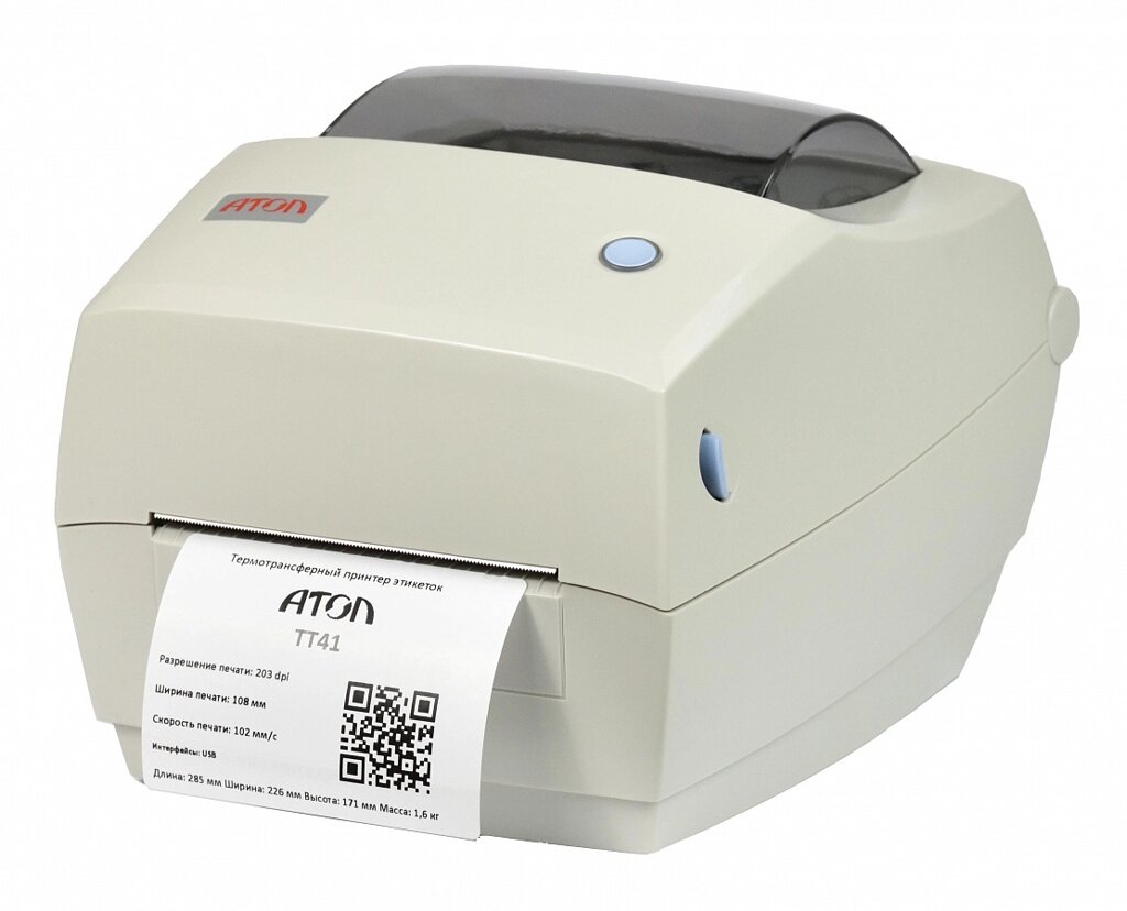 Термотрансферный принтер этикеток АТОЛ ТТ41 от компании ООО "Проторг+" - фото 1