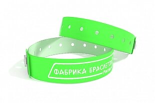 Виниловые браслеты L-тип, цвет неон зеленый от компании Группа компаний Проторг - фото 1