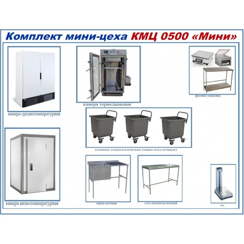 Комплект цеха КМЦ-0500 (Горячее и Холодное копчение рыбы) от компании ООО «ХолодПрофи» - фото 1