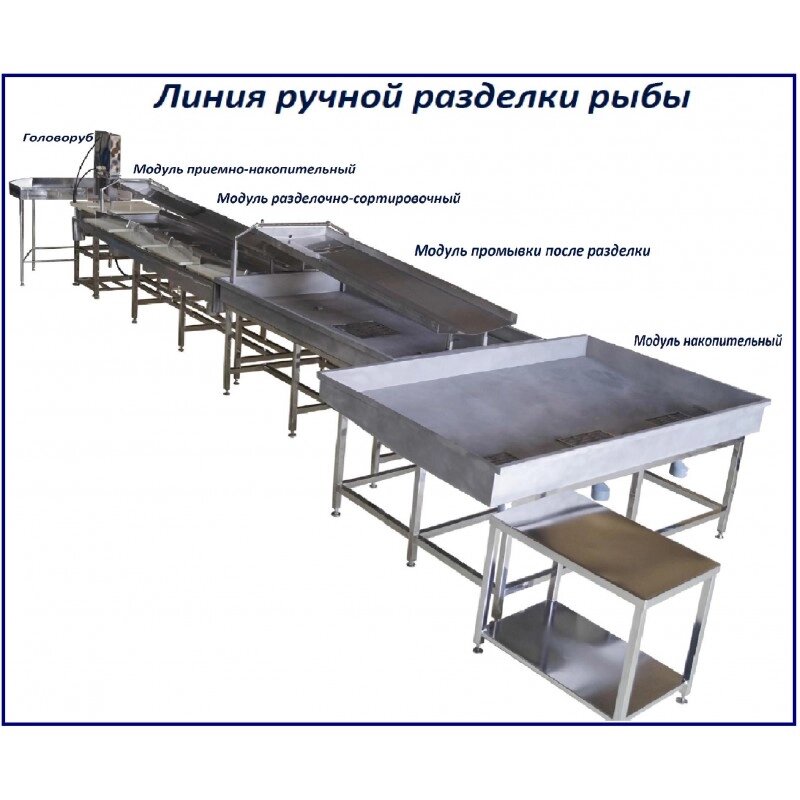 Линия ручной разделки рыбы серии «ЛРР 2-4-8» от компании ООО «ХолодПрофи» - фото 1