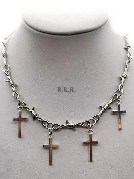 Цепочка на шею с крестиками от компании R.R.R. Бижутерия и украшения оптом - фото 1