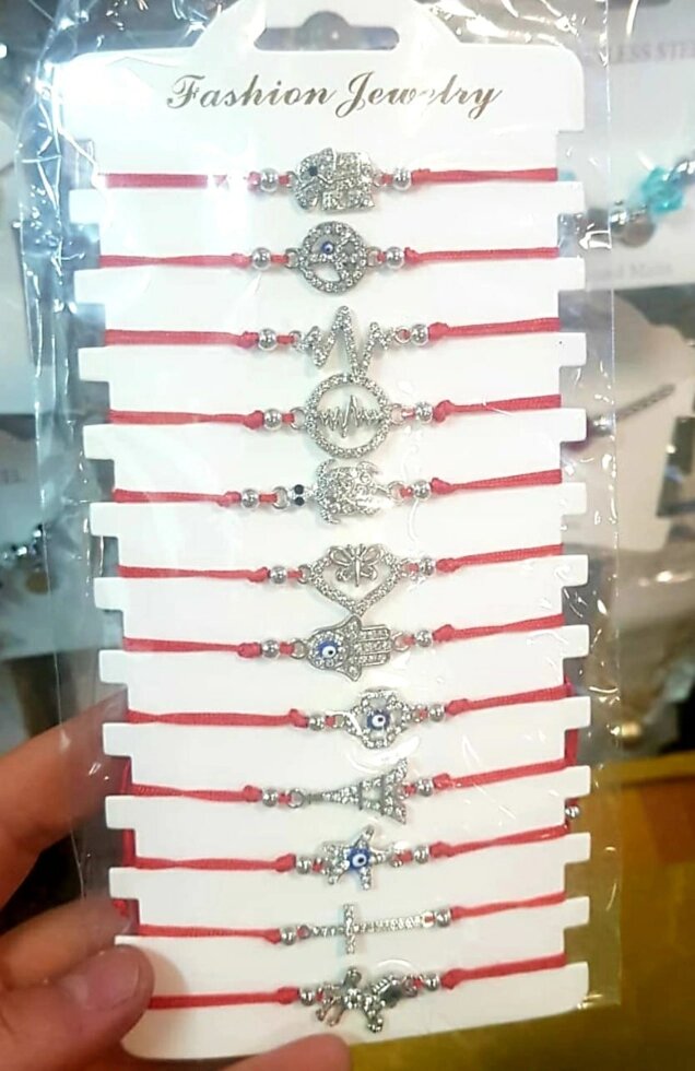 Красная нить браслет желаний от компании R.R.R. Бижутерия и украшения оптом - фото 1