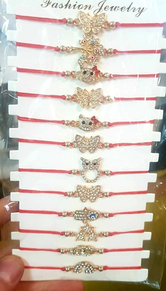 Оригинальные браслеты красная ниточка. от компании R.R.R. Бижутерия и украшения оптом - фото 1