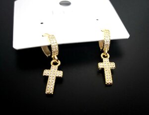 Женские серьги с крестами