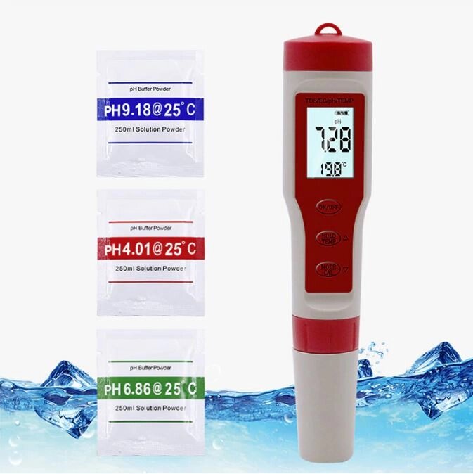 Мультимонитор EZ9908 (TDS/ЕС/рH//ТЕМР) для контроля качества воды 4 в 1 от компании ООО ГРУППА КОМПАНИЙ УСПЕХ - фото 1