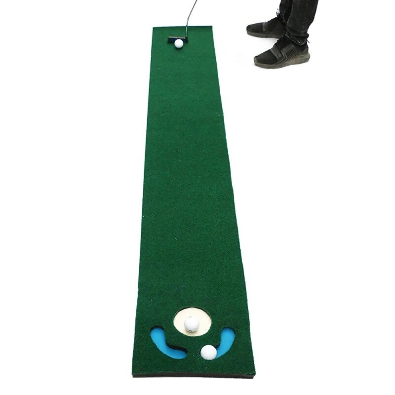 Набор для гольфа "Кабинетный"  с дорожкой 1.87 м и 3 лунками от компании OOO "Диэнc Бета" - фото 1
