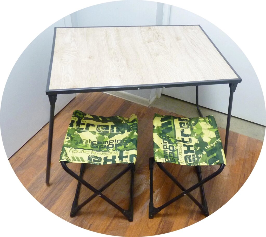 Набор мебели складной 192 (Столик + 2 табуретки) от компании OOO "Диэнc Бета" - фото 1