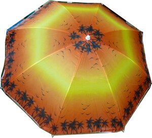 Зонт пляжный пикниковый складной , 180 см, принт Закат, Море