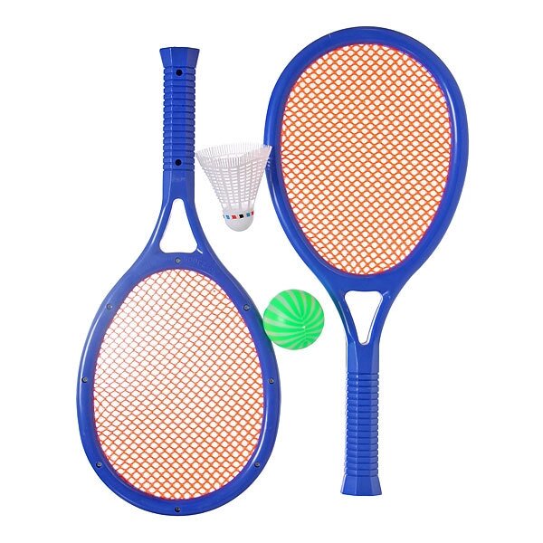 Теннис пляжный в наборе: 2 ракетки 36*18 см, волан, мяч от компании OOO "Диэнc Бета" - фото 1