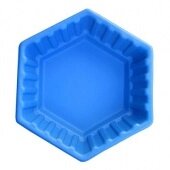 Пластиковая садовая клумба "Шестигранная малая" цвет синий