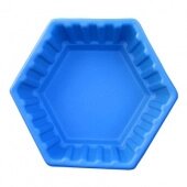 Пластиковая садовая клумба "Шестигранная" цвет синий от компании OOO "Эко Пласт" - фото 1