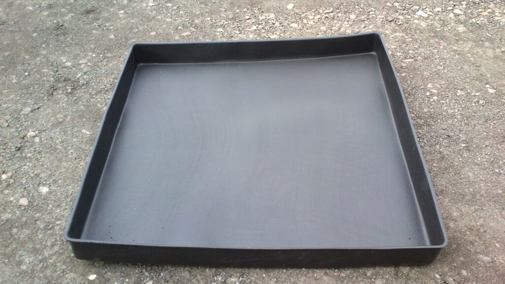 Пластиковый поддон ПЭНД 1250*1250*100мм цвет черный от компании OOO "Эко Пласт" - фото 1