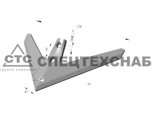 Лапа кпс-4 (270 мм) с напл. (с 5.22) рзз рзз. 00.130