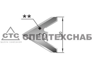 Лапа КПС-4 (330 мм) с напл. (С 5.23) РЗЗ РЗЗ. 00.122 в Ульяновской области от компании ООО «Спецтехснаб»