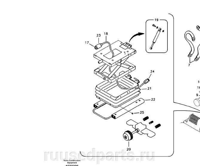 Кресло оператора сиденье Volvo 14513765, 14513761, 14536523 от компании ГК "МашСервис" Запчасти и Ремонт спецтехники - фото 1