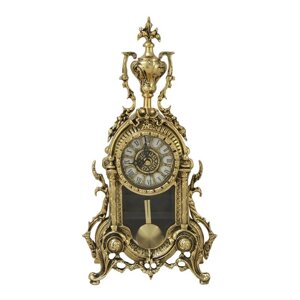 Часы из бронзы каминные с маятником "Корона"