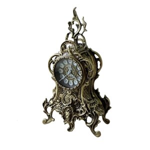 Часы из бронзы каминные "Стефан", цвет темная бронза