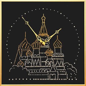 Часы настенные "Собор Василия Блаженного" с кристаллами Swarovski
