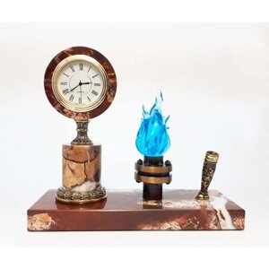 Часы с композицией "Голубой огонь"