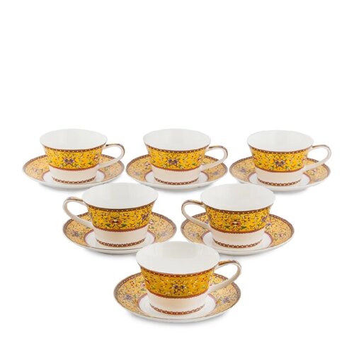 Чайный набор на 6 перс. Арабески"Arabesca Yellow Pavone)