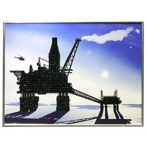 Картина "Нефтяной Завод" с кристаллами Swarovski