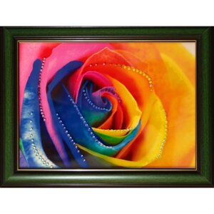 Картина "Разноцветное настроение" со стразами Swarovski