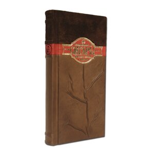 Книга подарочная в кожаной обложке с декором из натуральной замши "Сигары"