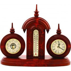 Метеостанция настольная "Собор" с часами, барометром и термометром