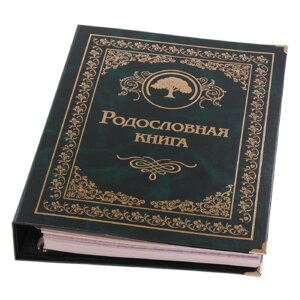 Семейный альбом родословная книга «Застолье», обложка балакрон, малахит