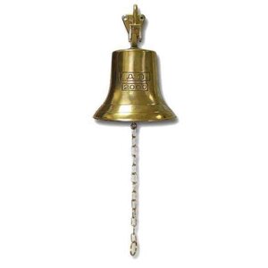 Рында сувенирная, колокол корабельный на дверь, "A. D. 2000", d 14 см, цвет золото