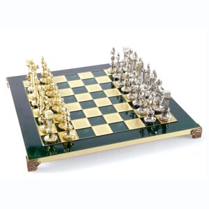 Шахматы "Эпоха возрождения" в кейсе (зеленая доска), средние