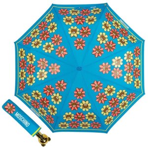 Зонт складной "Цветочный Тэдди", голубой