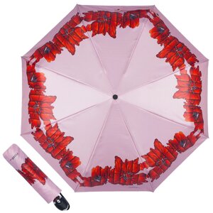Зонт складной "Маки", розовый