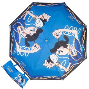 Зонт складной "Макияж Оливии", голубой