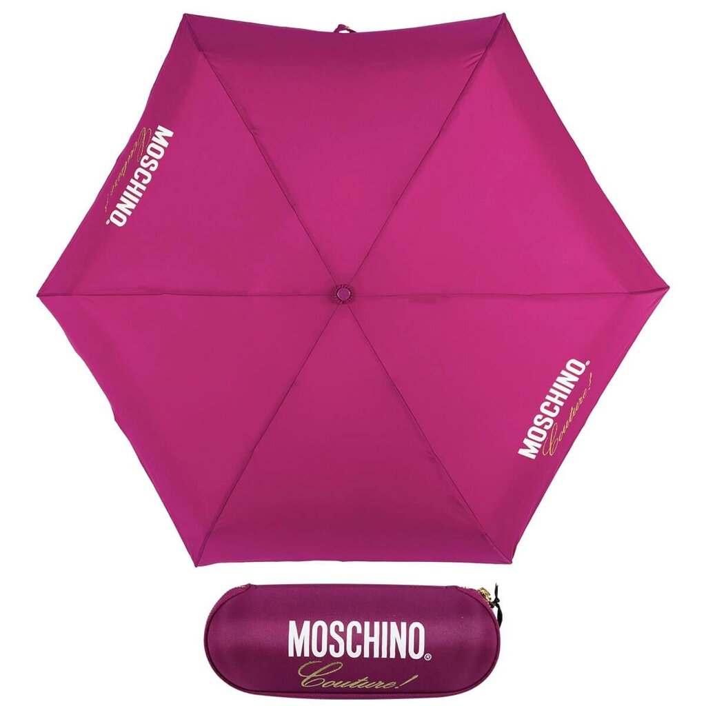 Зонт складной Moschino 8014-superminiX Couture! Bordeaux от компании Тот подарок - фото 1