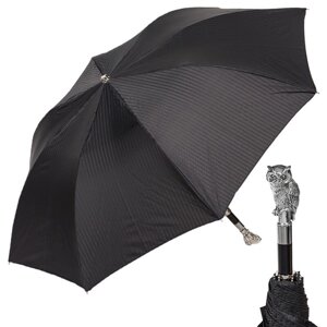 Зонт складной "Сова Кодино в серебре" черный