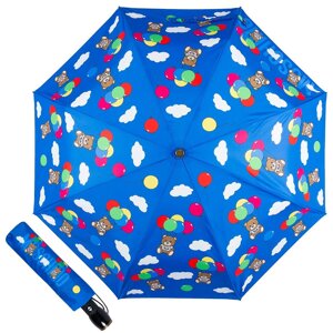 Зонт складной "Тэдди в небе", голубой